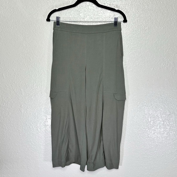 Lululemon Metropolis Maven High Rise Crop Pants Wide Leg Grey Sage Women 6 - Picture 2 of 11